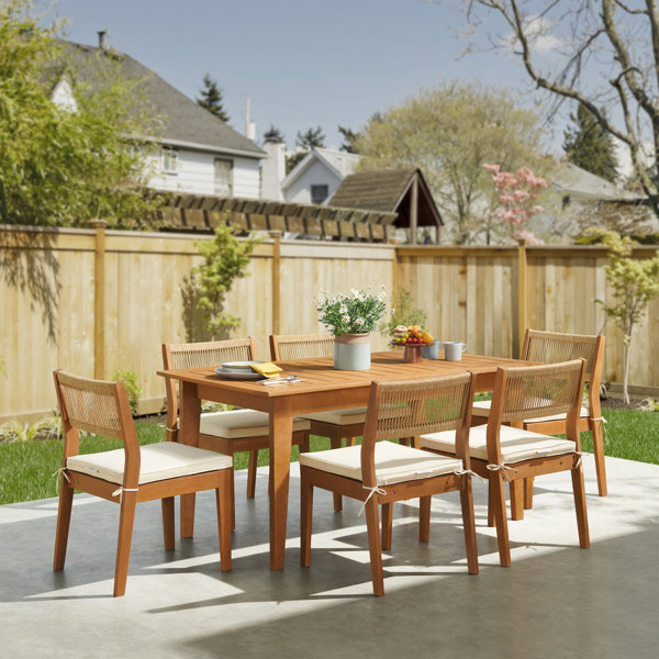 Wildon Home® Barton 7Piece Patio Dining Set, WeatherResistant Outdoor